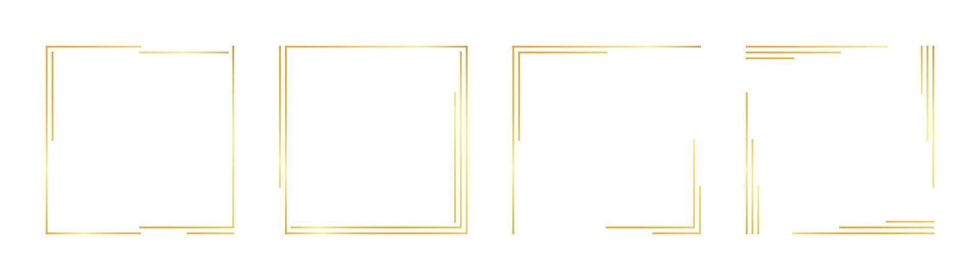 square gold frame vector