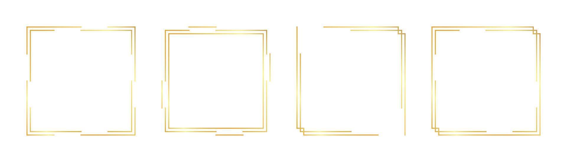 square gold frame vector