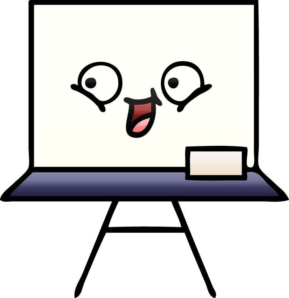 gradient shaded cartoon white board vector
