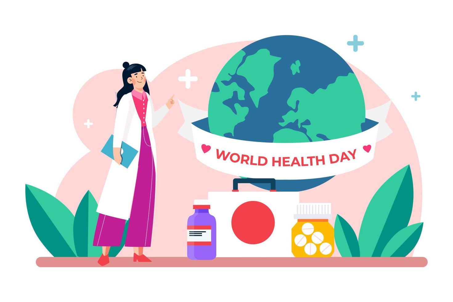 World Health Day concept vector