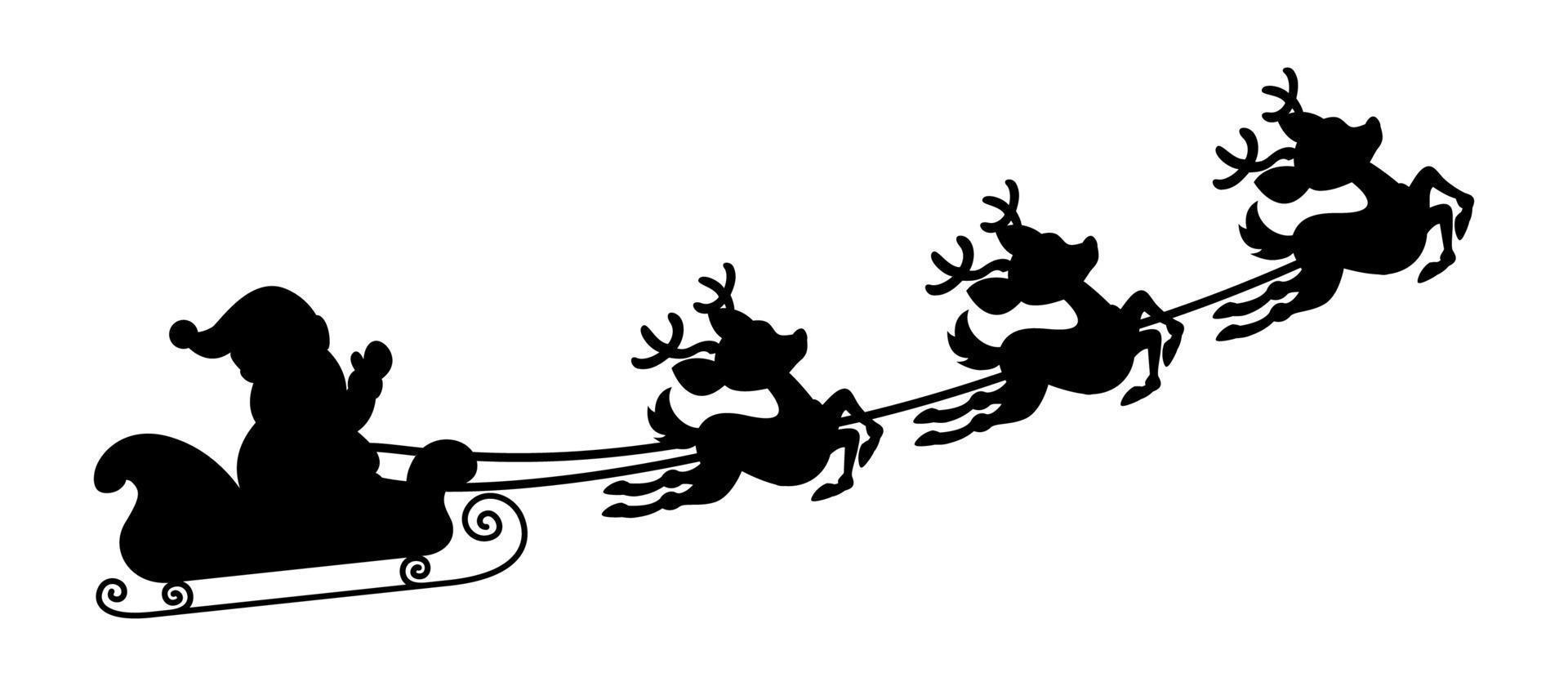 Santa Claus Riding A Sleigh vector