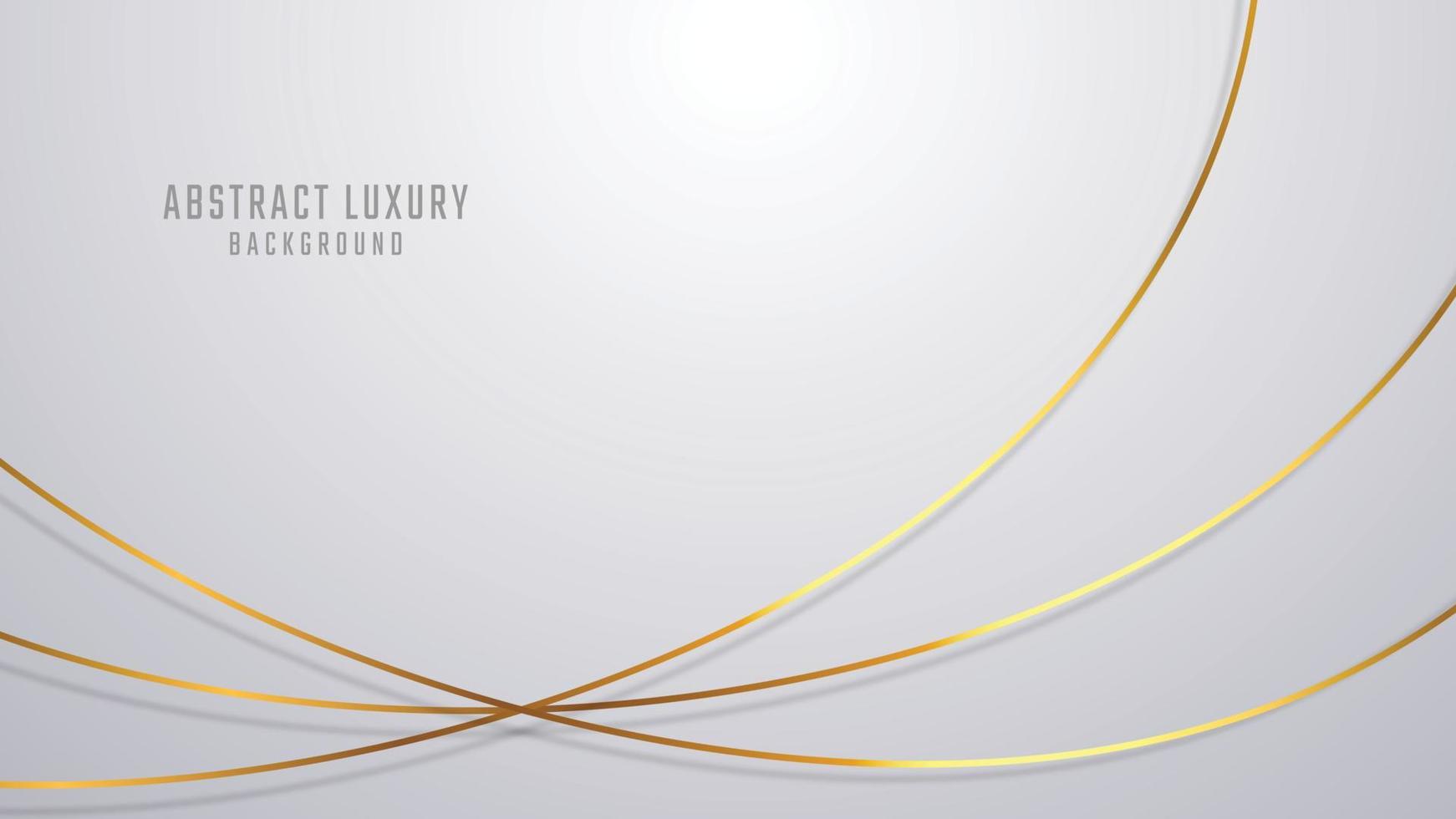 Abstract luxury white and gold lines background vector