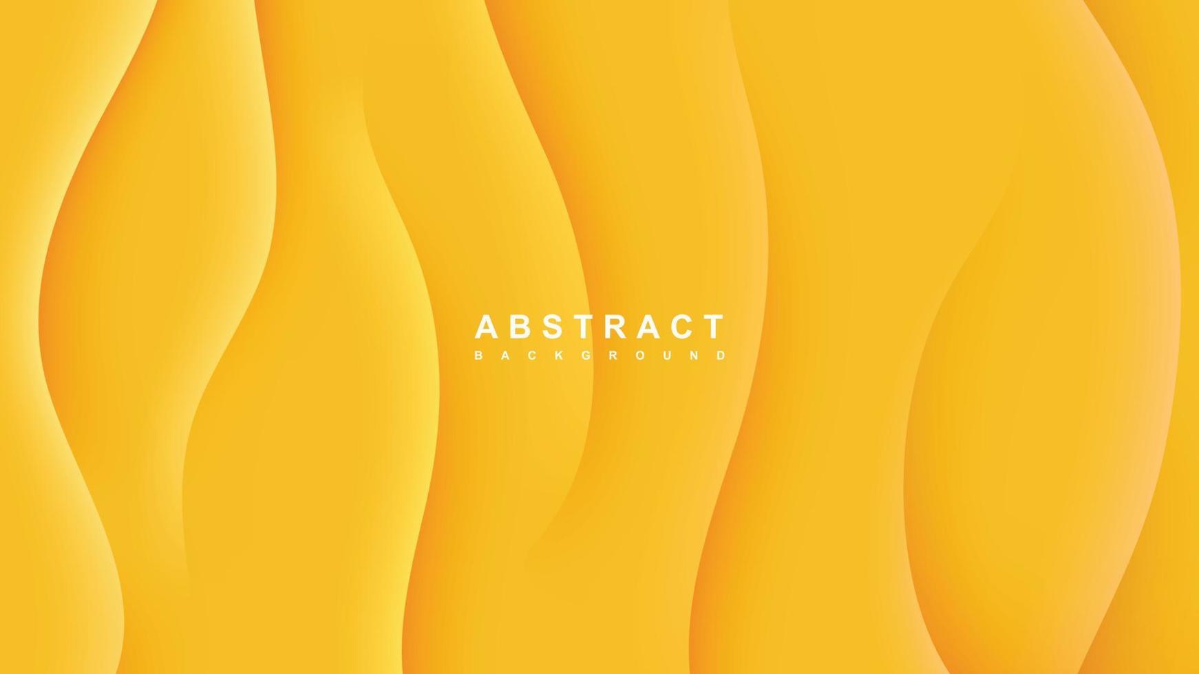 Abstract yellow background with wave shade element vector