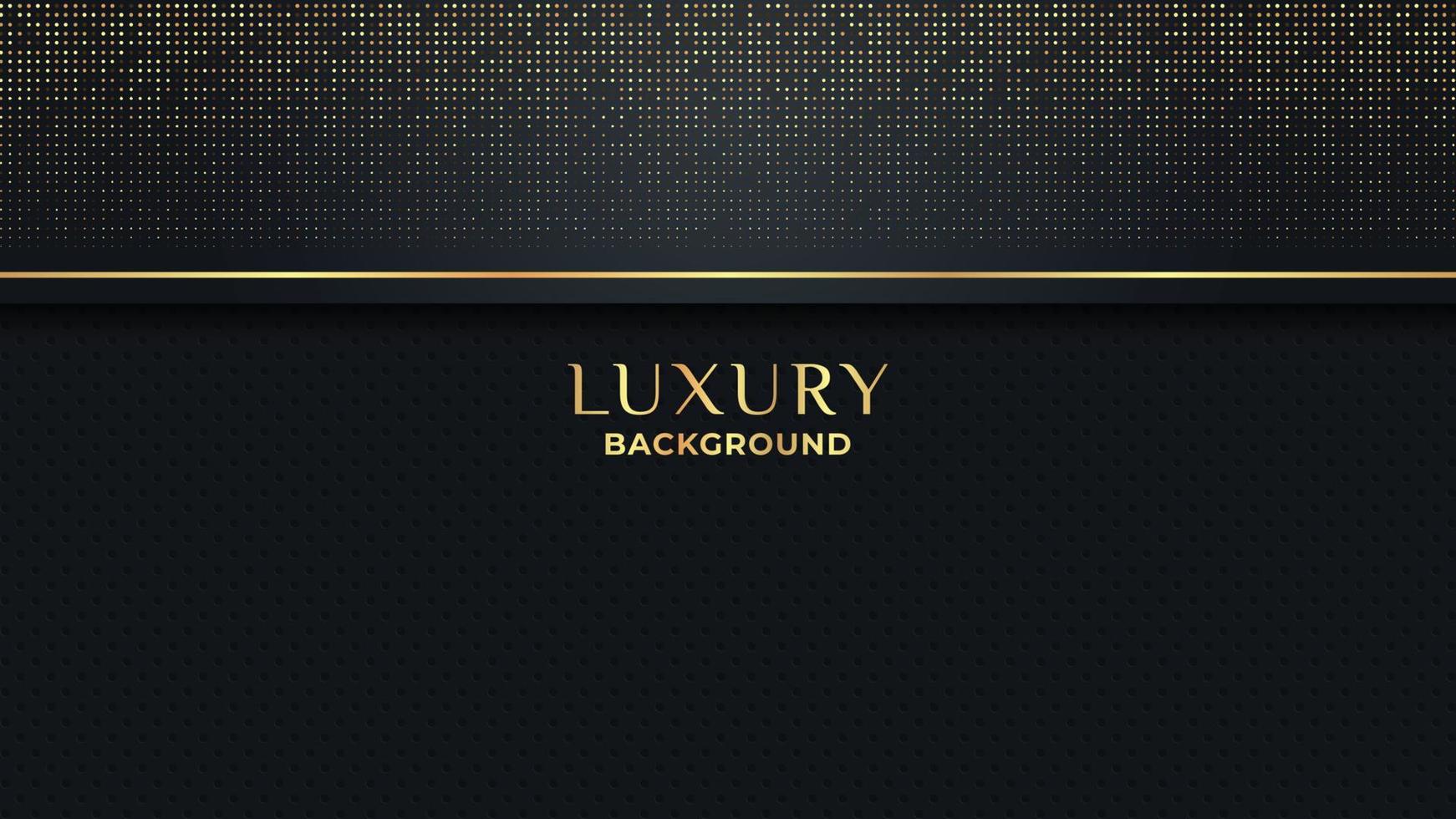 WebElegant Black Luxury background concept with dark gold and glitter texture. vector