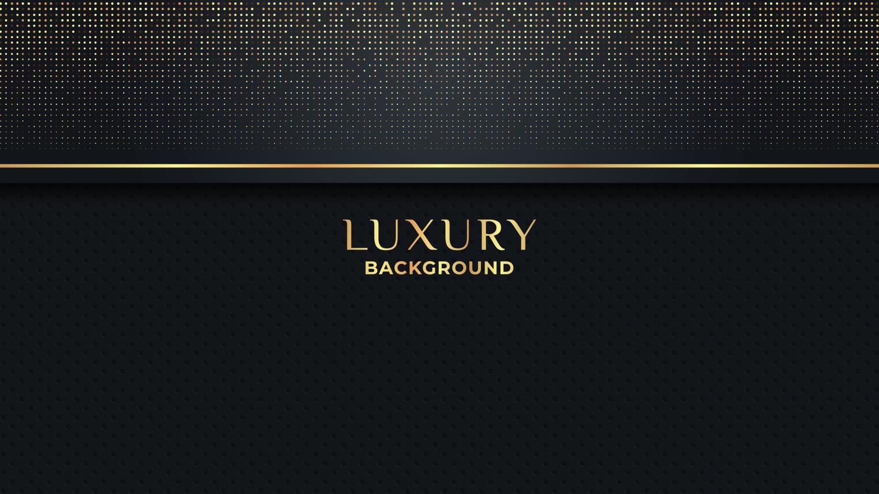 WebElegant Black Luxury background concept with dark gold and glitter texture. vector