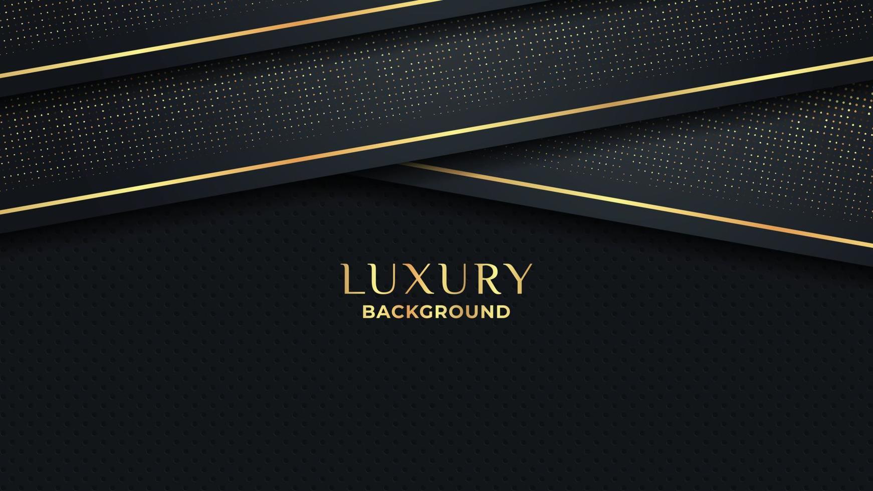 concepto de fondo de lujo negro elegante con textura de oro oscuro y brillo. vector