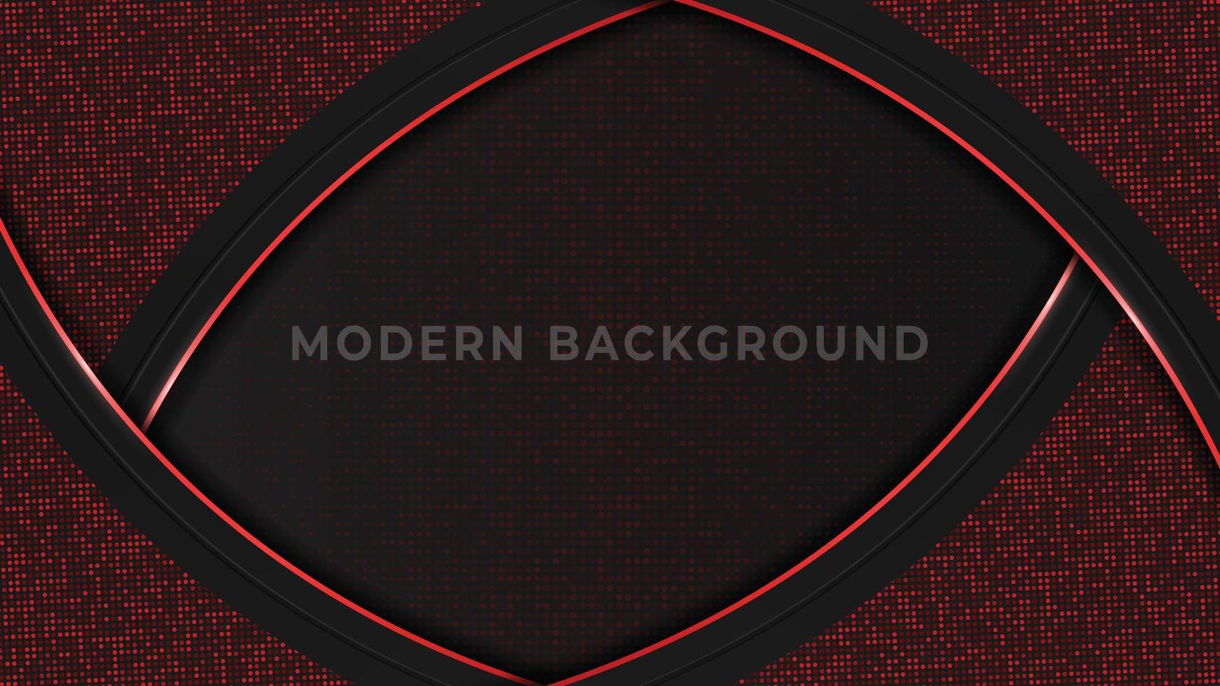 Elegant dark luxury background with red shiny and glitter element vector