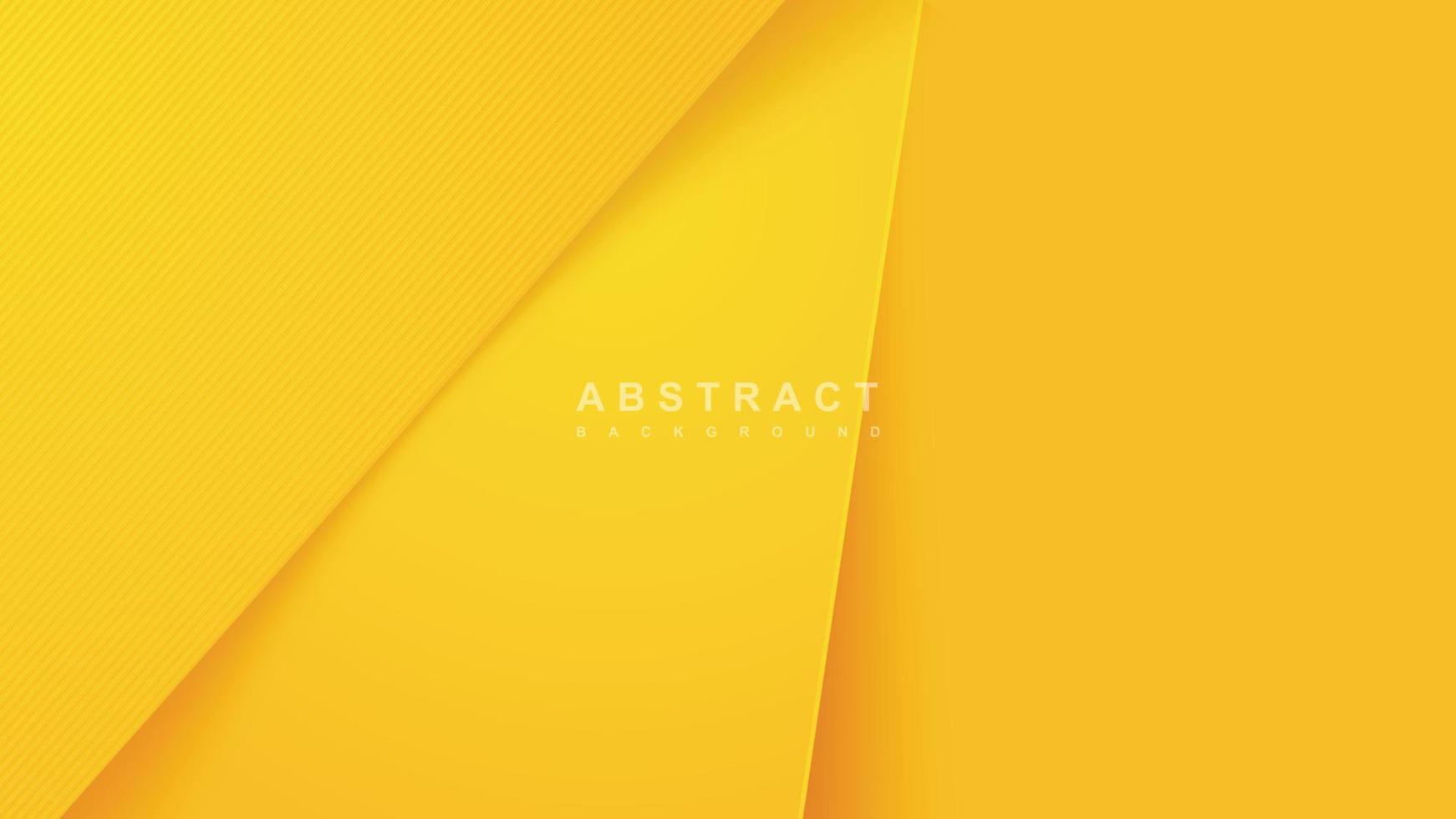 Abstract yellow tone background with diagonal papercut lines vector