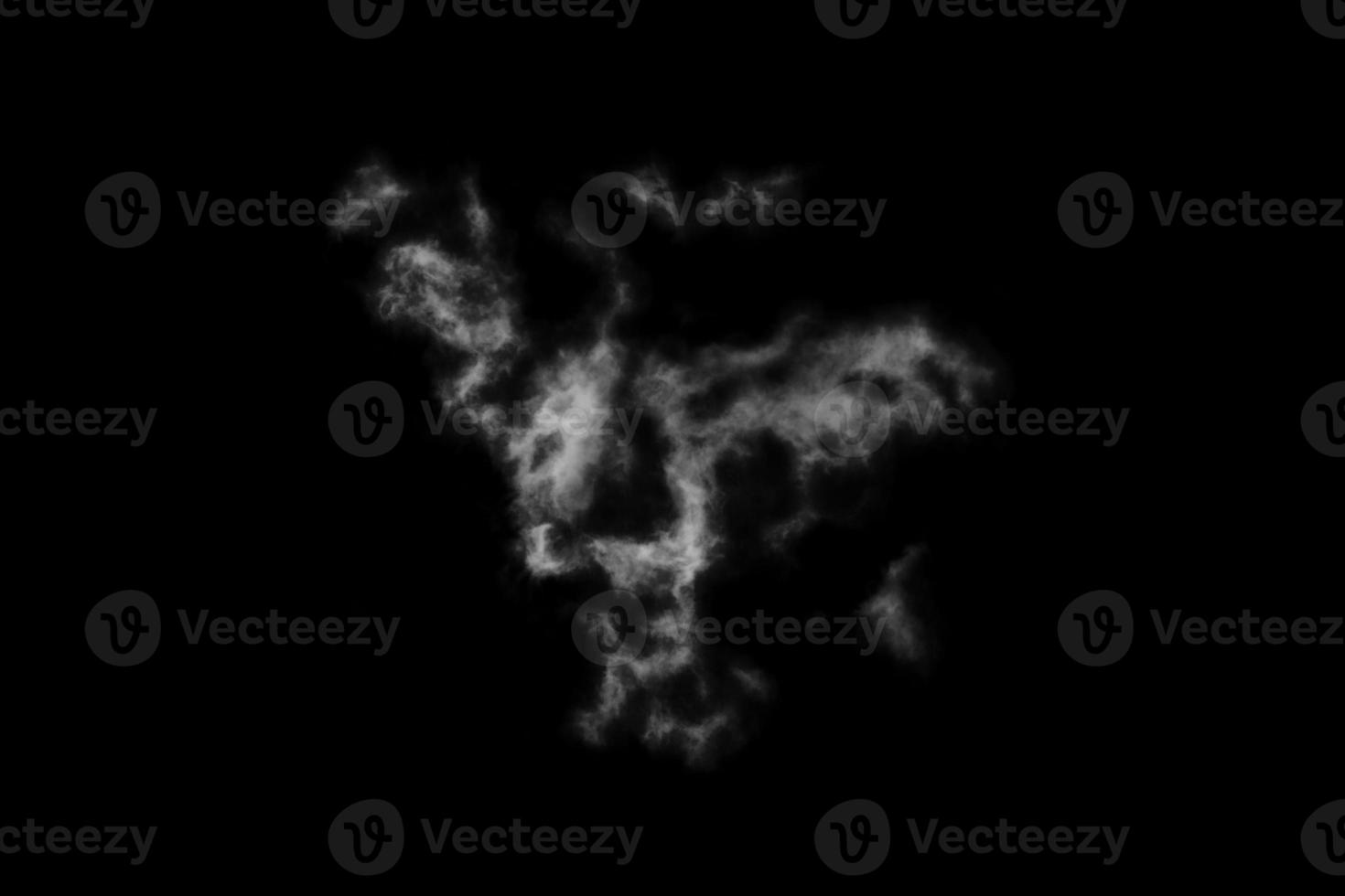 Textured cloud,Abstract black,isolated on black background photo