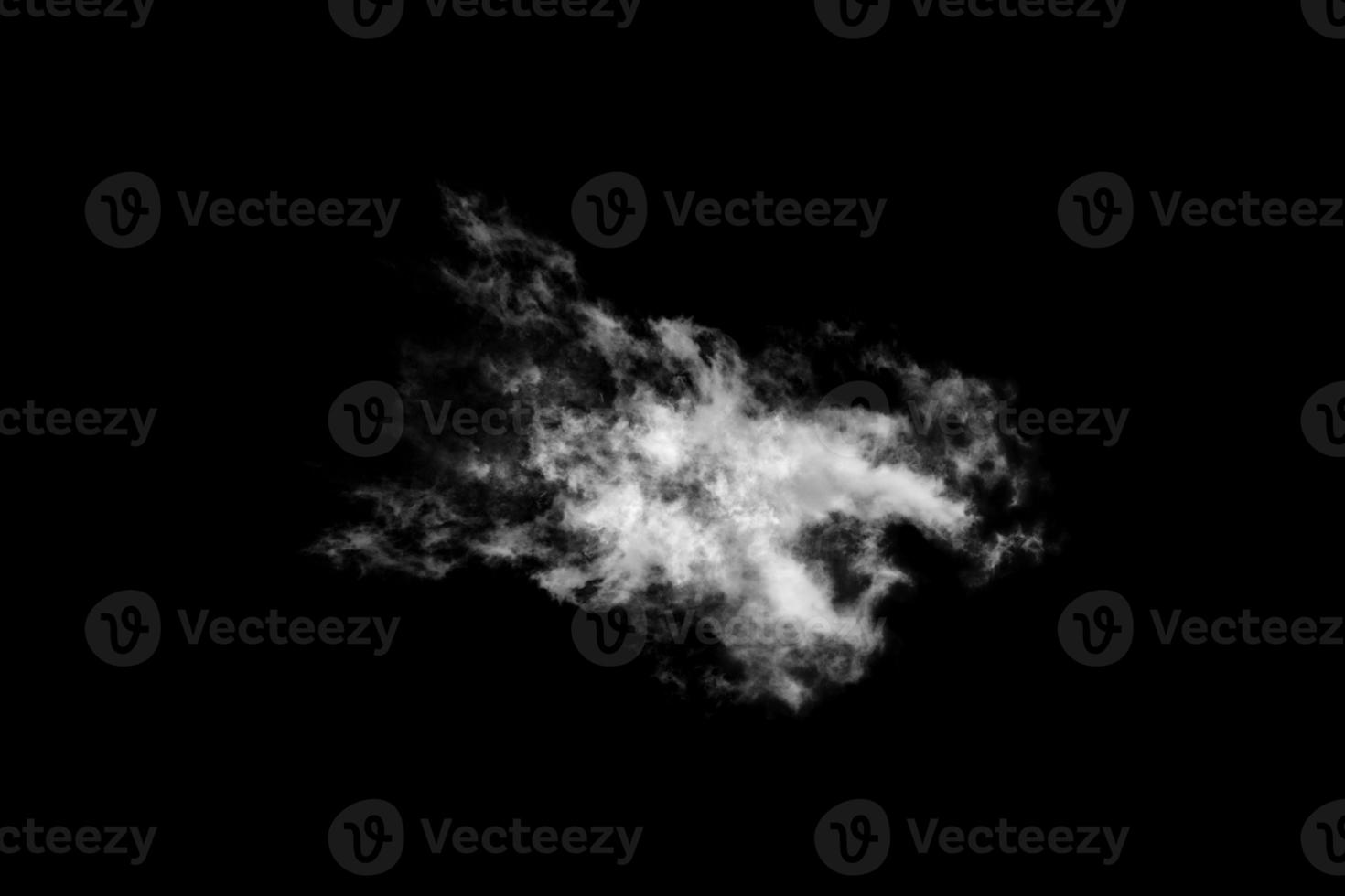 Textured cloud,Abstract black,isolated on black background photo