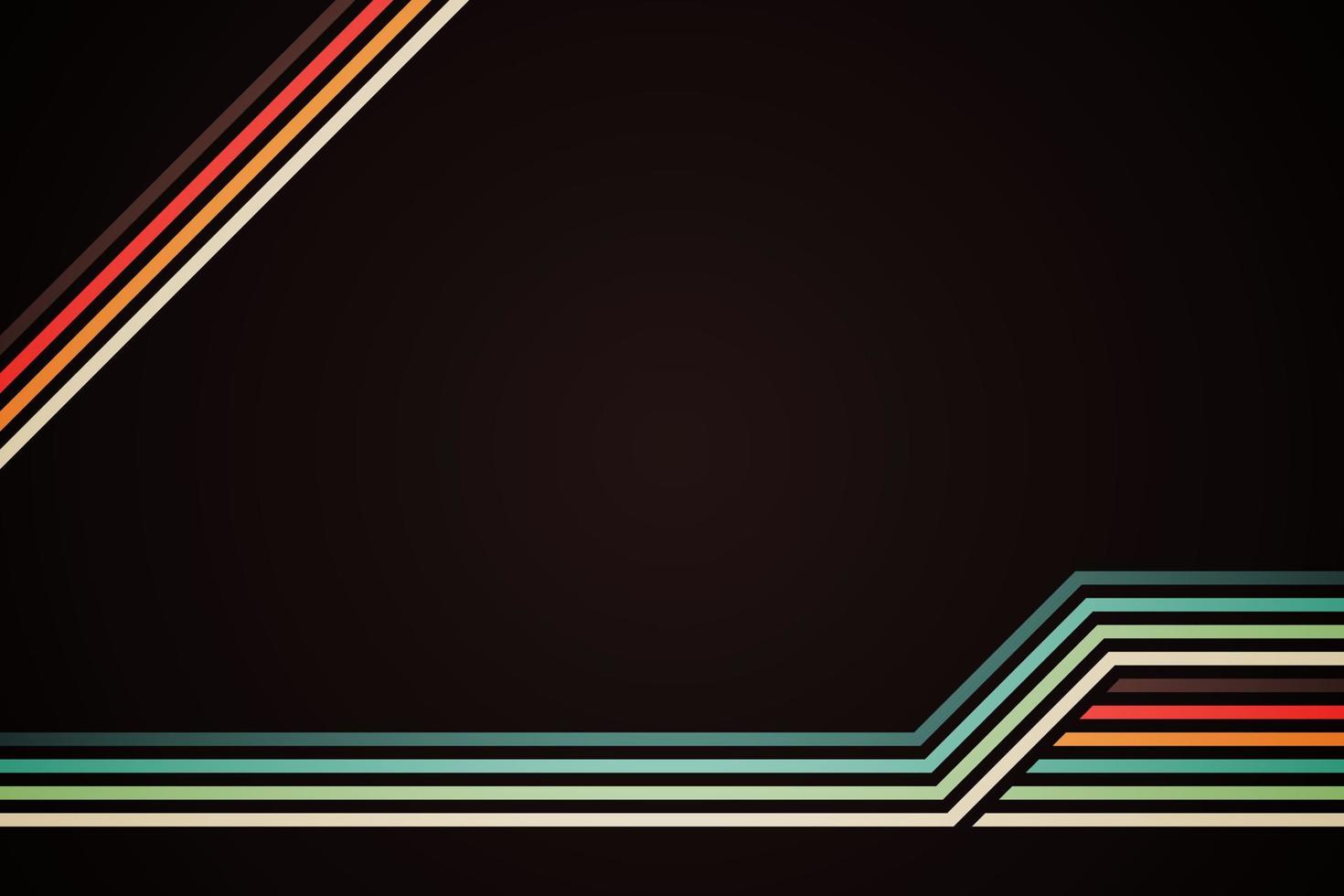 líneas de rayas coloridas simples abstractas en estilo retro vector