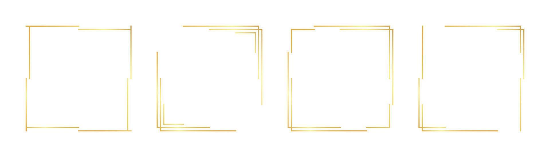 square gold frame vector