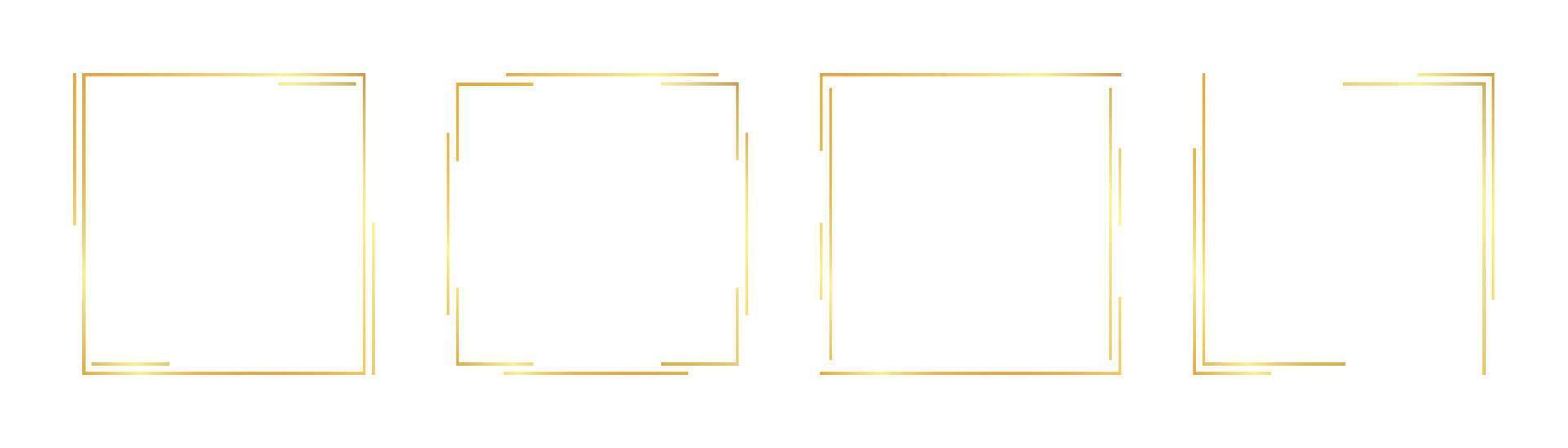 square gold frame vector