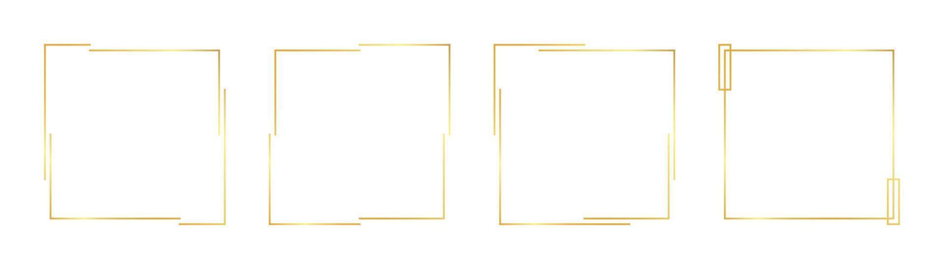 square gold frame vector