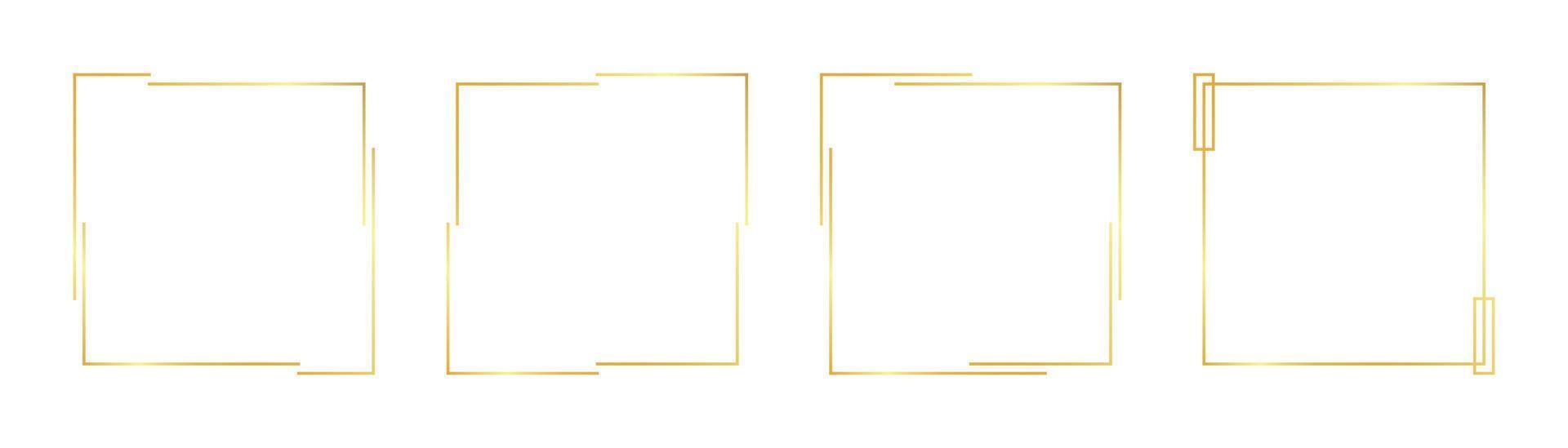 square gold frame vector