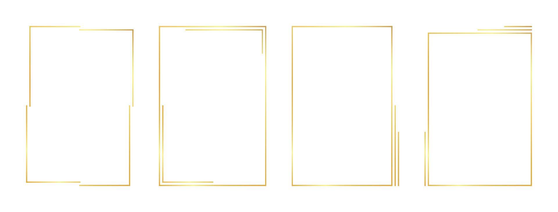 rectangle gold frame 10722194 Vector Art at Vecteezy