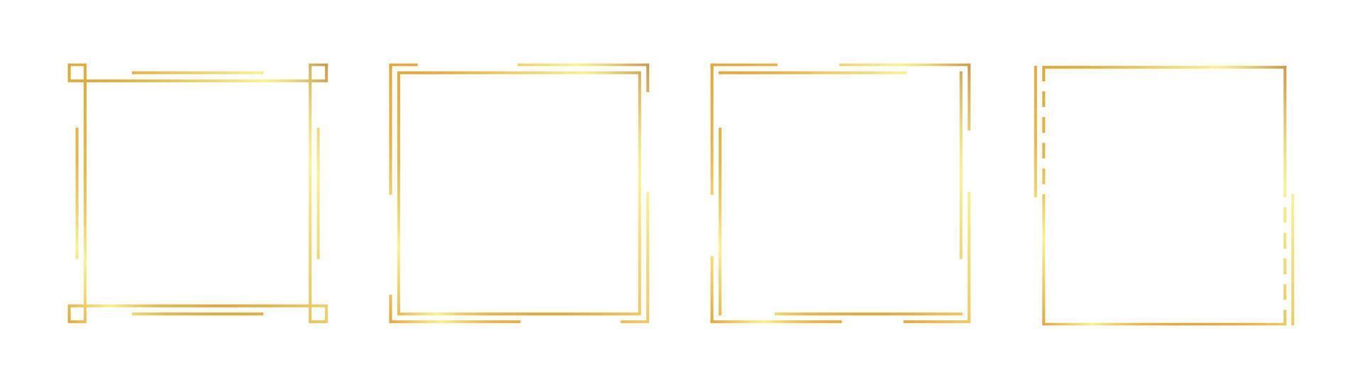 square gold frame vector