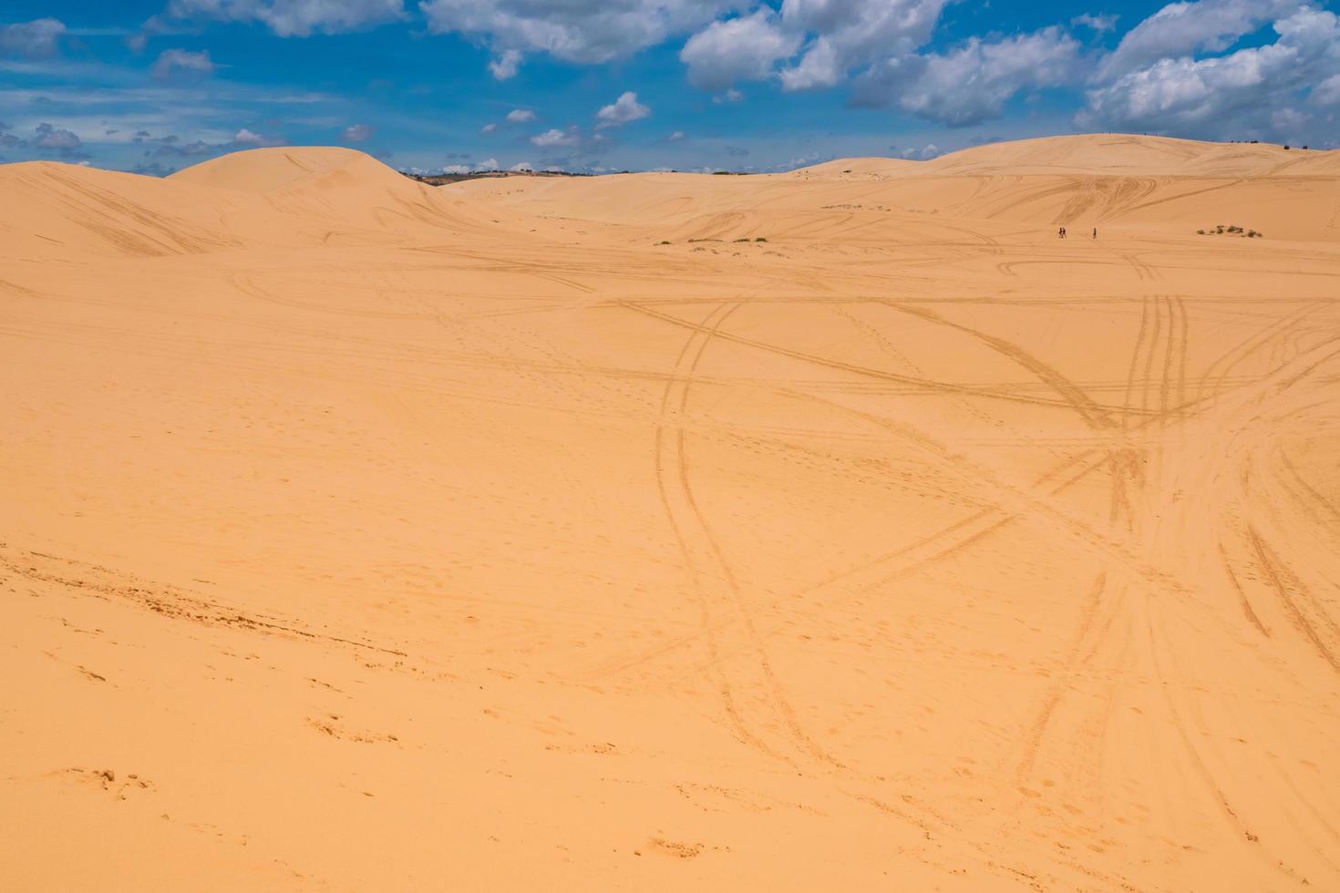 dunas de arena amarilla en mui ne es un popular destino turístico de vietnam foto