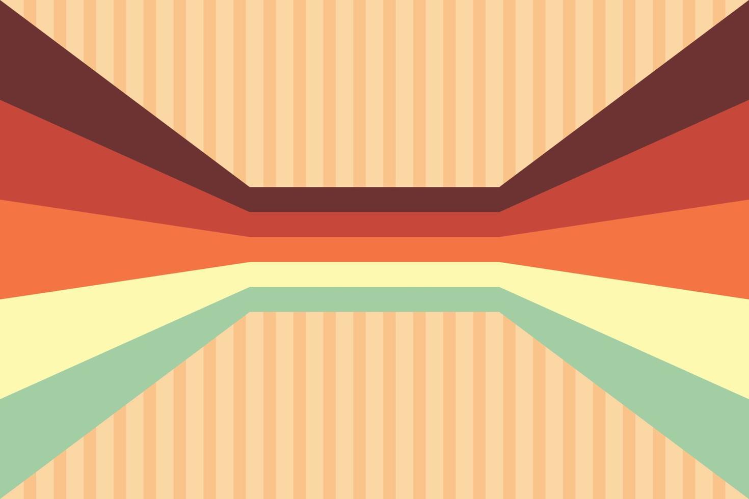 Perspective colorful retro striped lines background vector