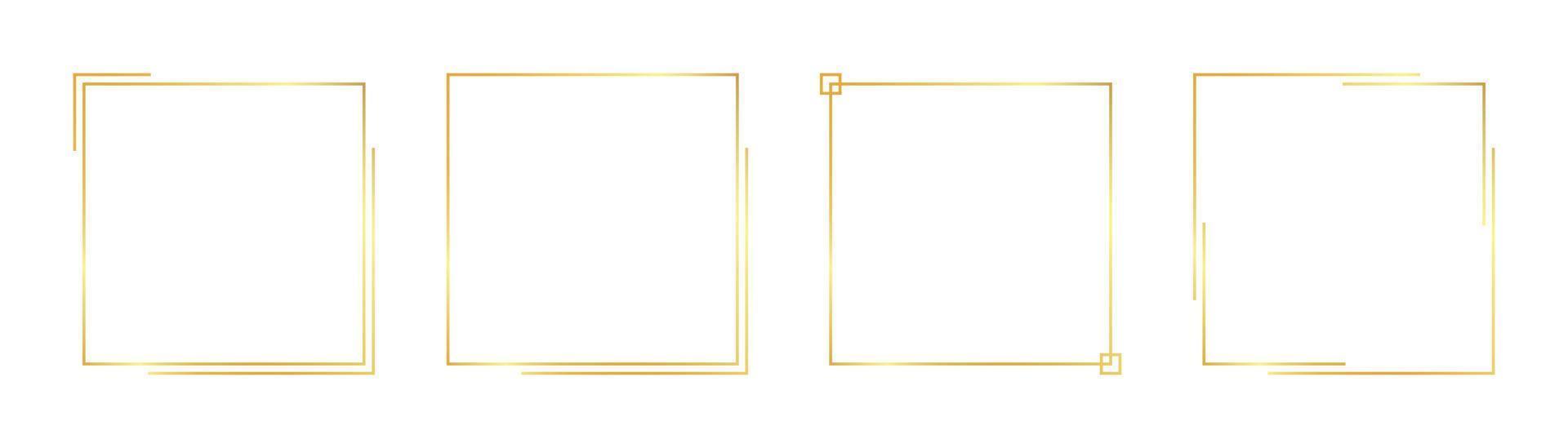 square gold frame vector