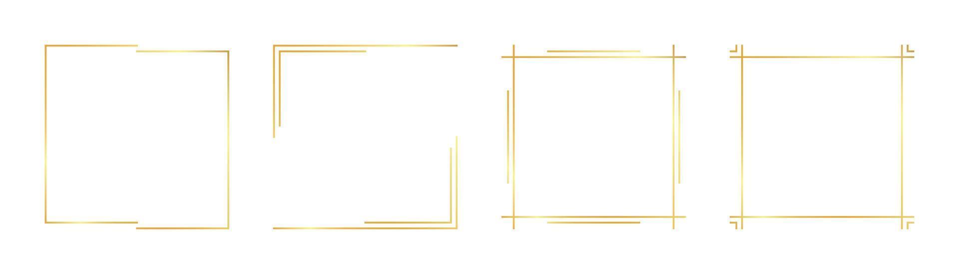 square gold frame vector