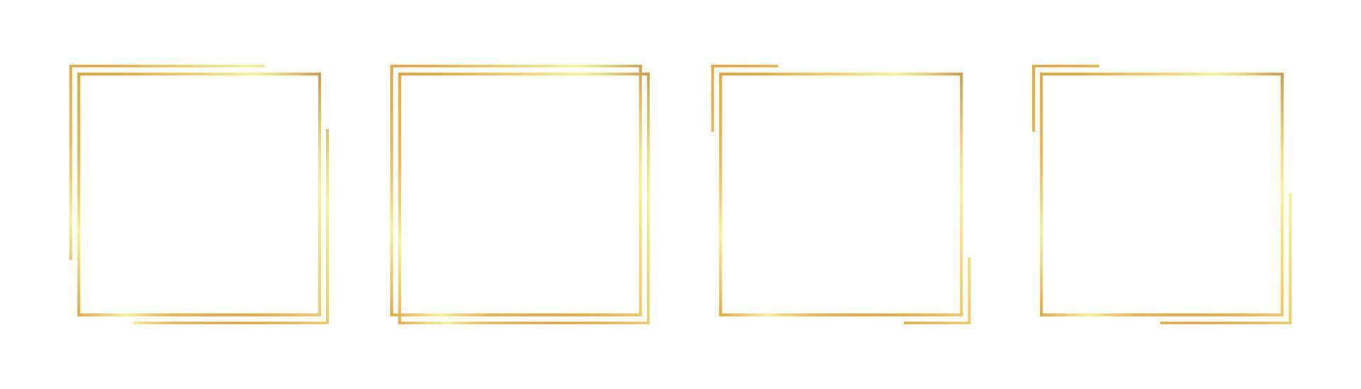 square gold frame vector