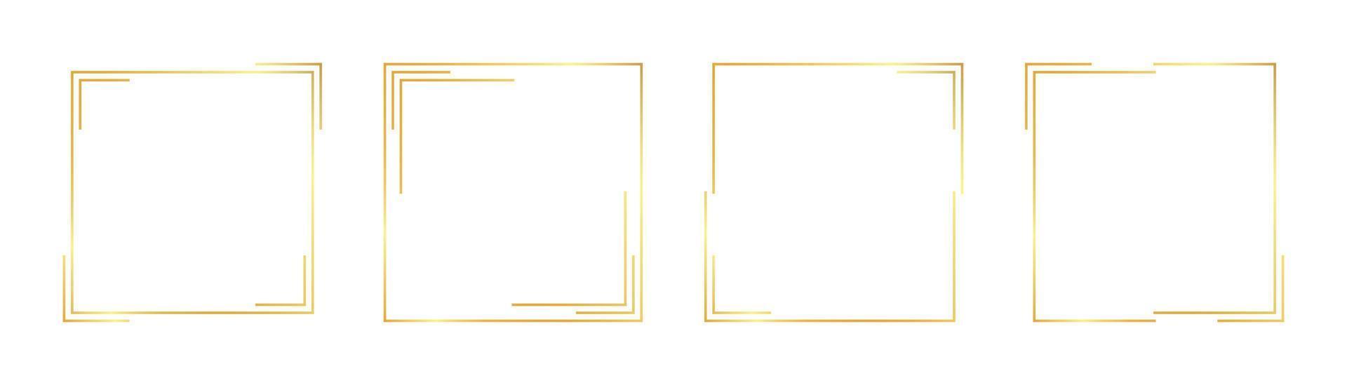 square gold frame vector