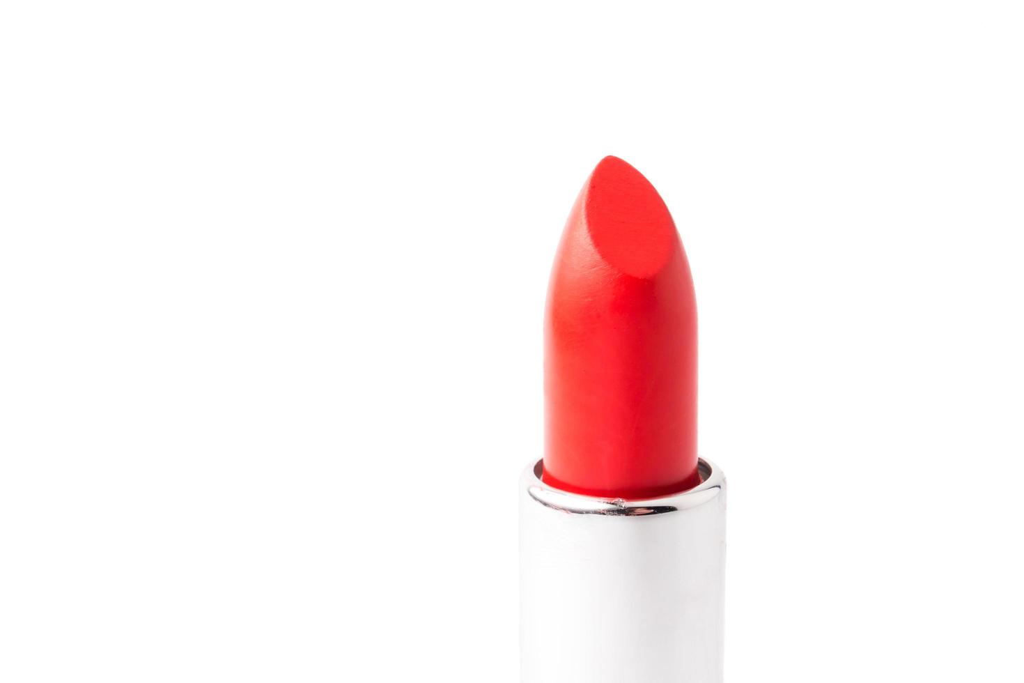 Close up of Lipstick on a white background. photo