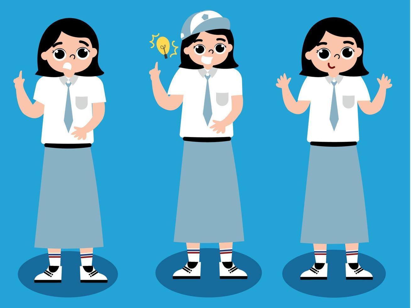 SENIOR HIGH SCHOOL CHARACTER FOR PRESENTATION vector