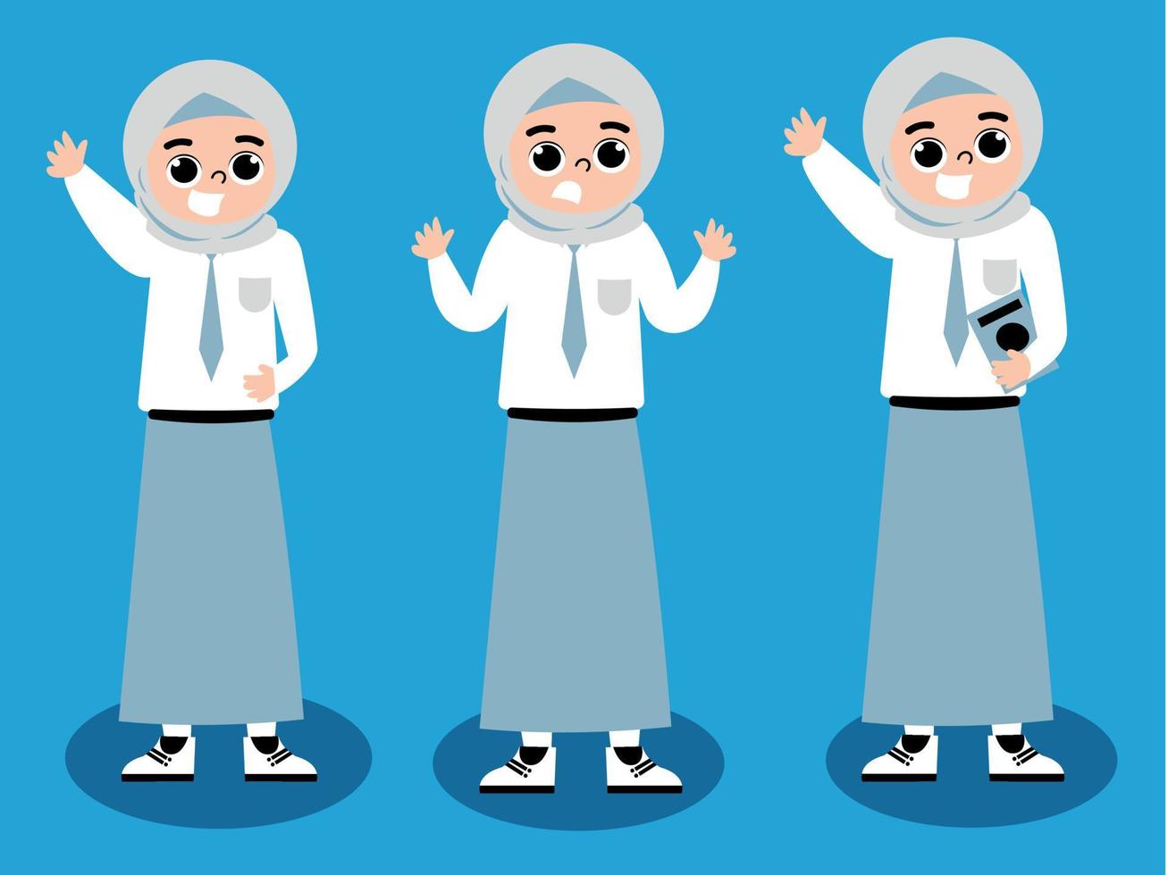 SENIOR HIGH SCHOOL CHARACTER FOR PRESENTATION vector