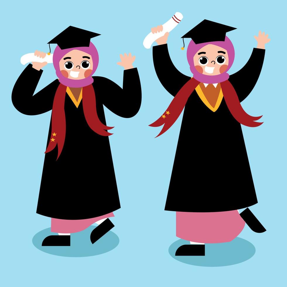 Graduate Illustration Character vector