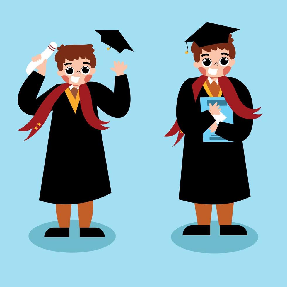 Graduate Illustration Character vector