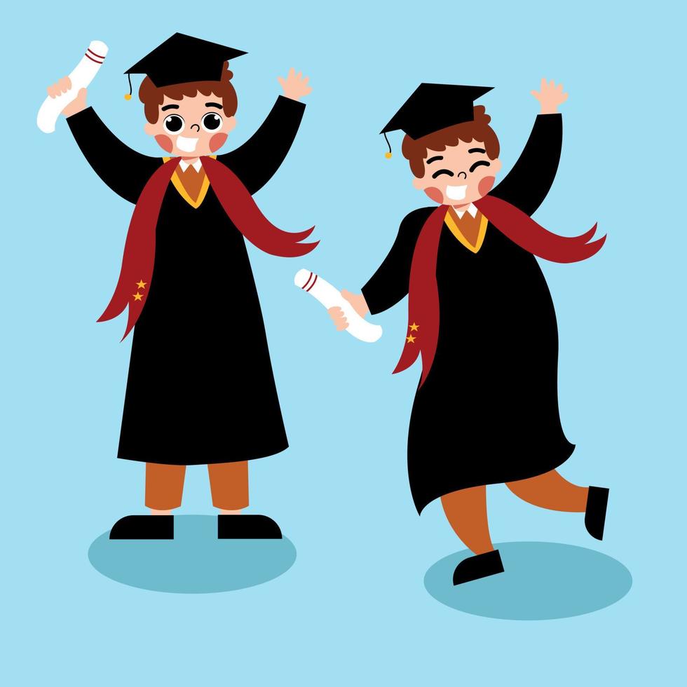 Graduate Illustration Character vector