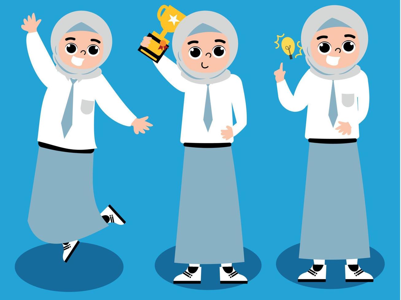 SENIOR HIGH SCHOOL CHARACTER FOR PRESENTATION vector