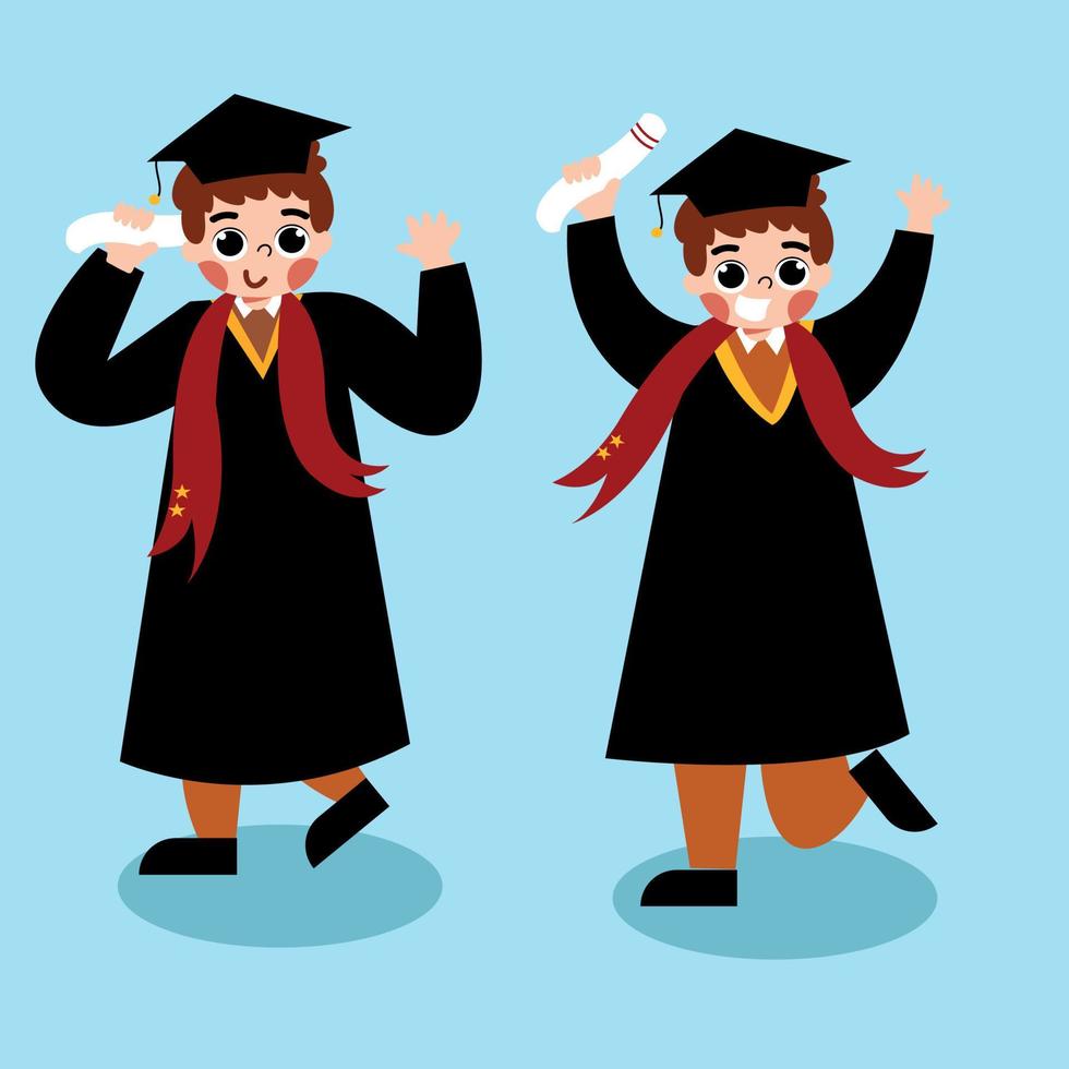 Graduate Illustration Character vector