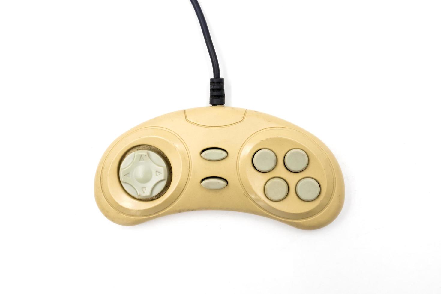 Video game controller on white background photo