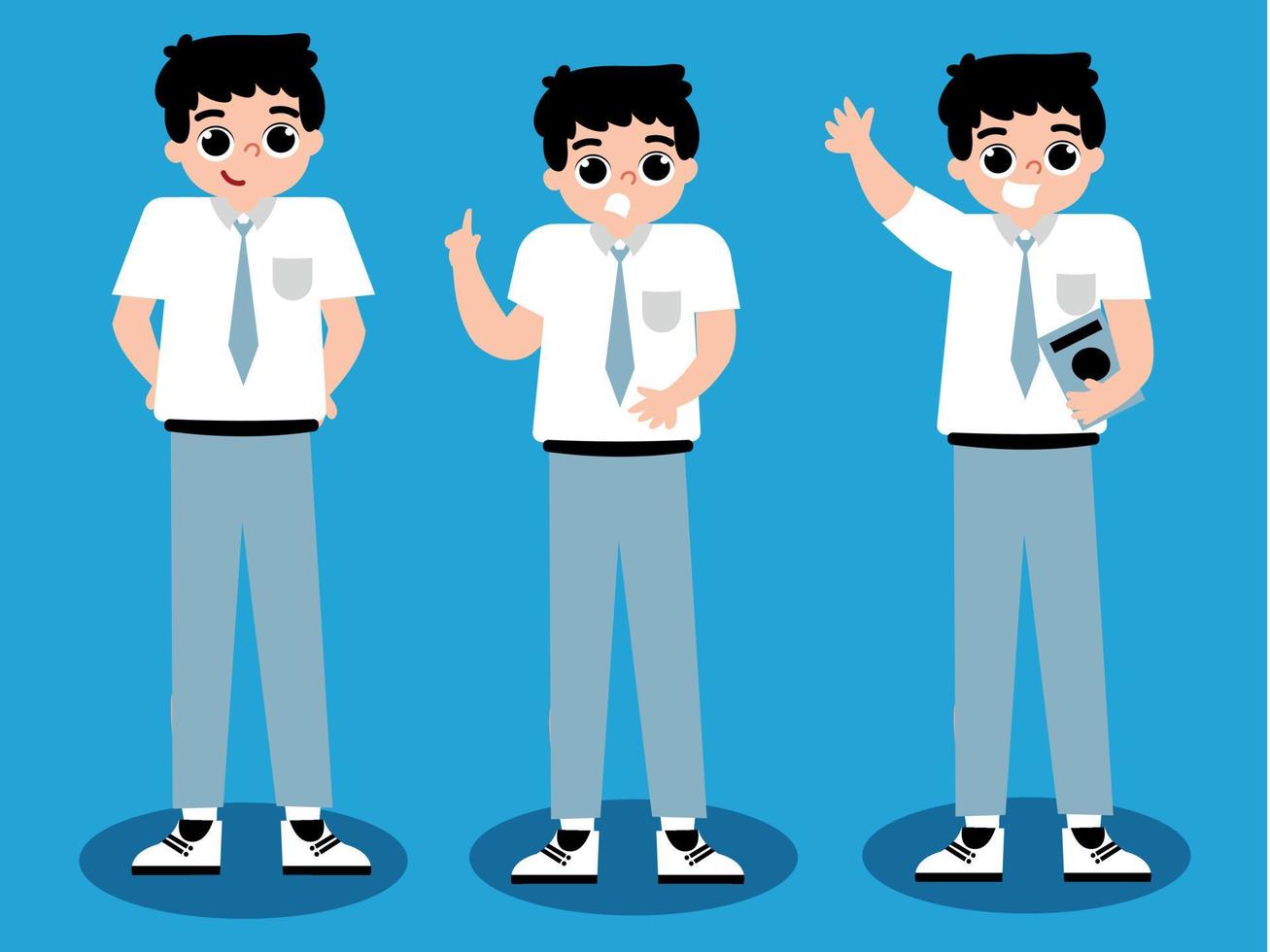 SENIOR HIGH SCHOOL CHARACTER FOR PRESENTATION vector