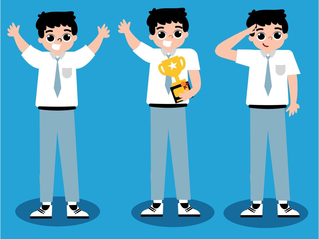 SENIOR HIGH SCHOOL CHARACTER FOR PRESENTATION vector