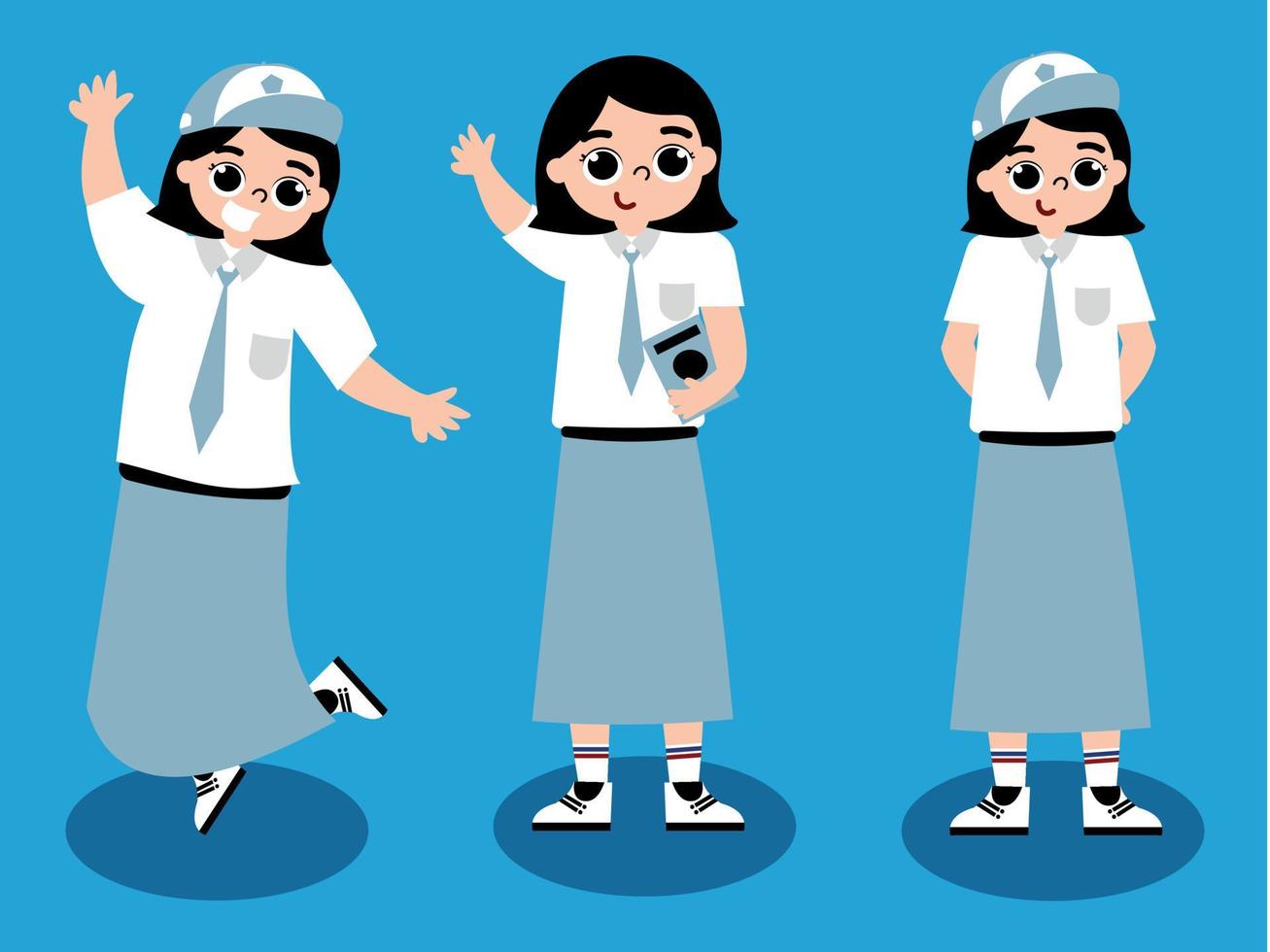 SENIOR HIGH SCHOOL CHARACTER FOR PRESENTATION vector