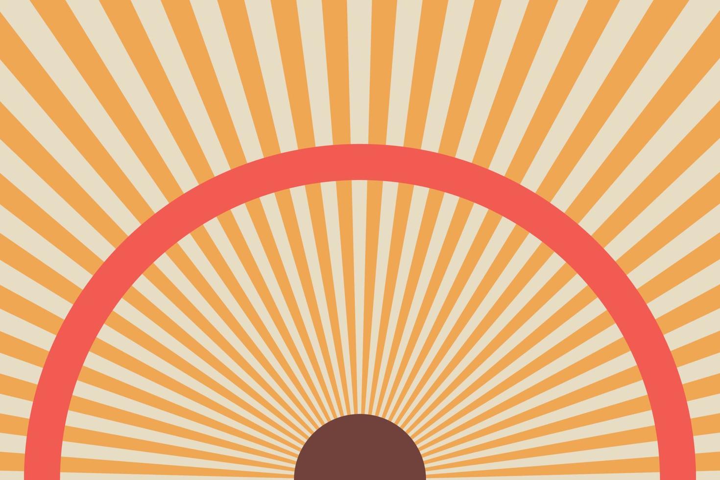 abstract sunburst sun ray retro background vector