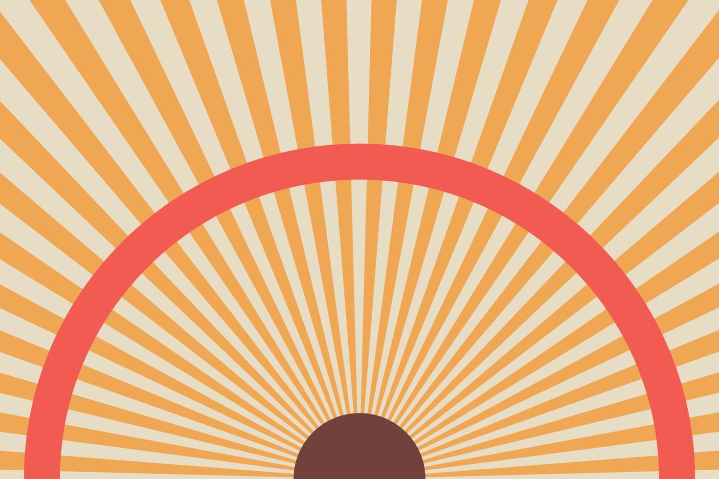 abstract sunburst sun ray retro background vector