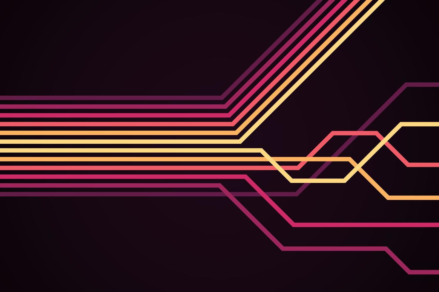 abstract simple colorful striped lines in retro style vector