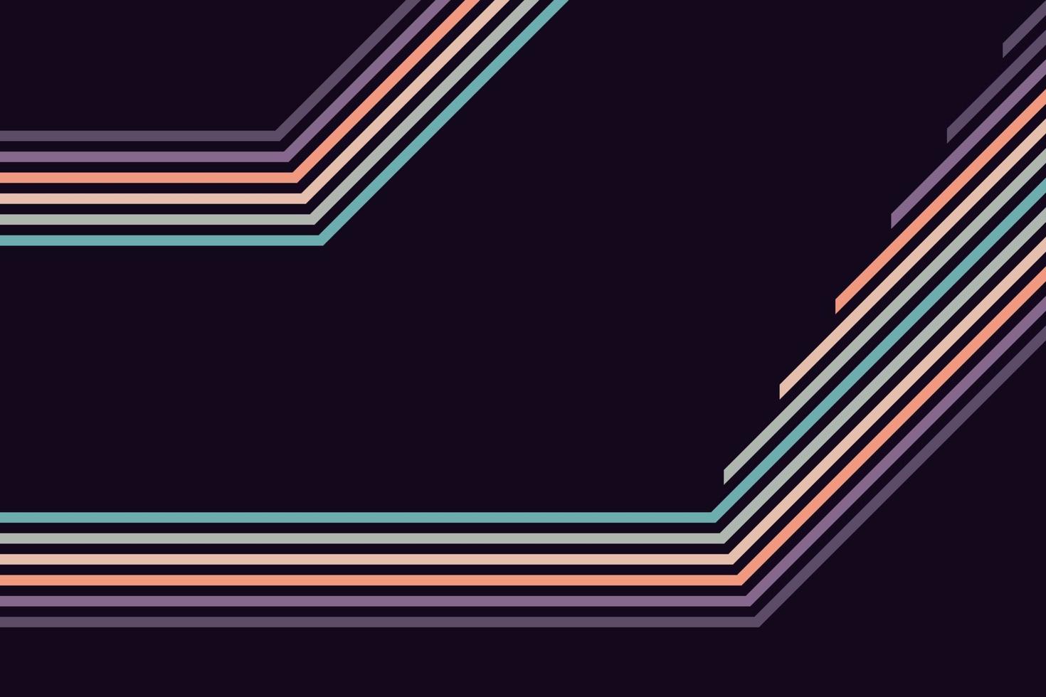 abstract simple colorful striped lines in retro style vector