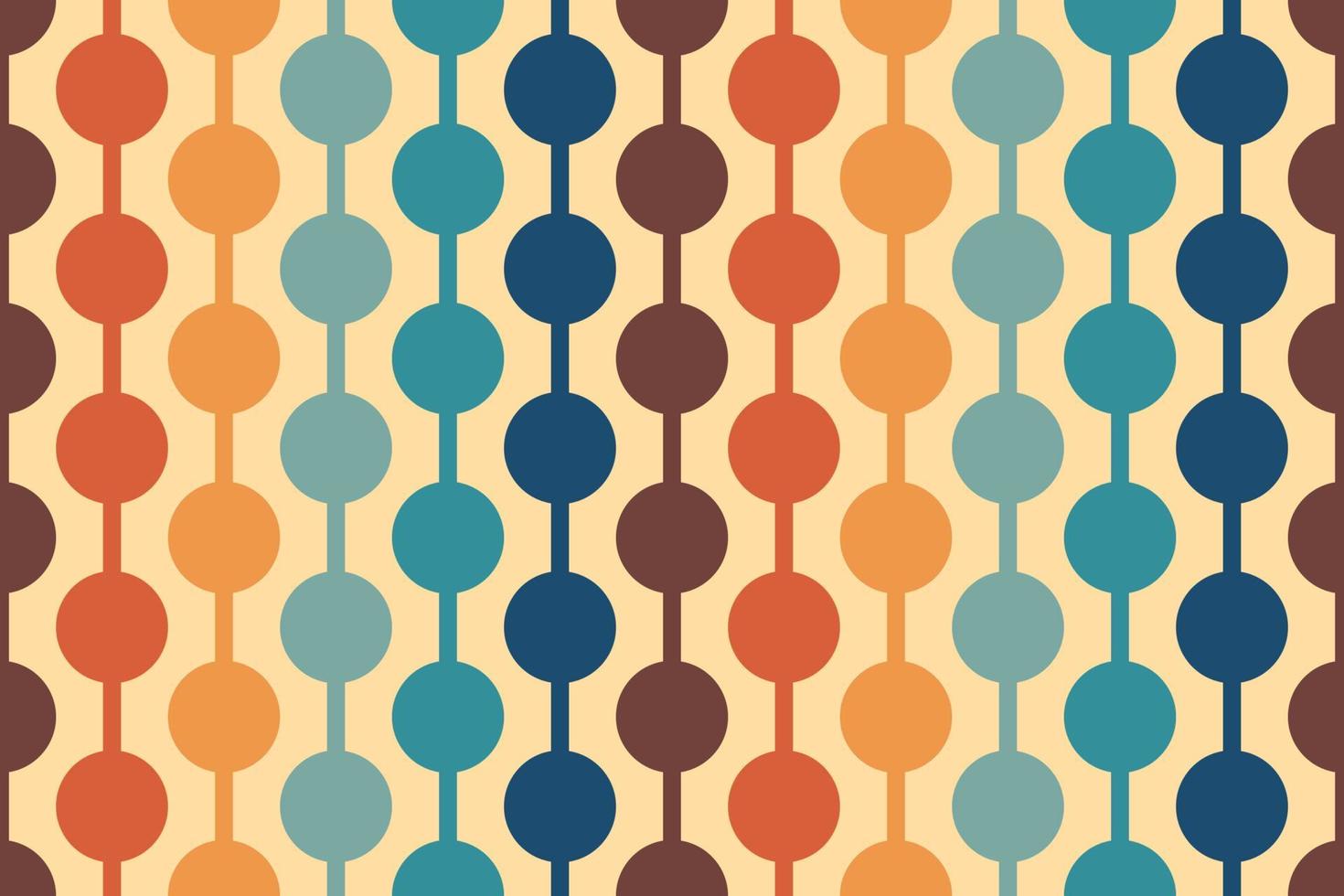 colorful retro rainbow circles seamless pattern vector
