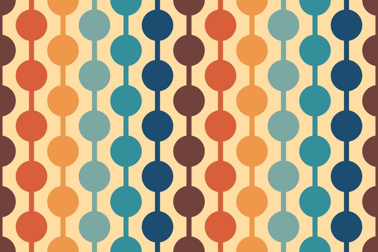 colorful retro rainbow circles seamless pattern vector