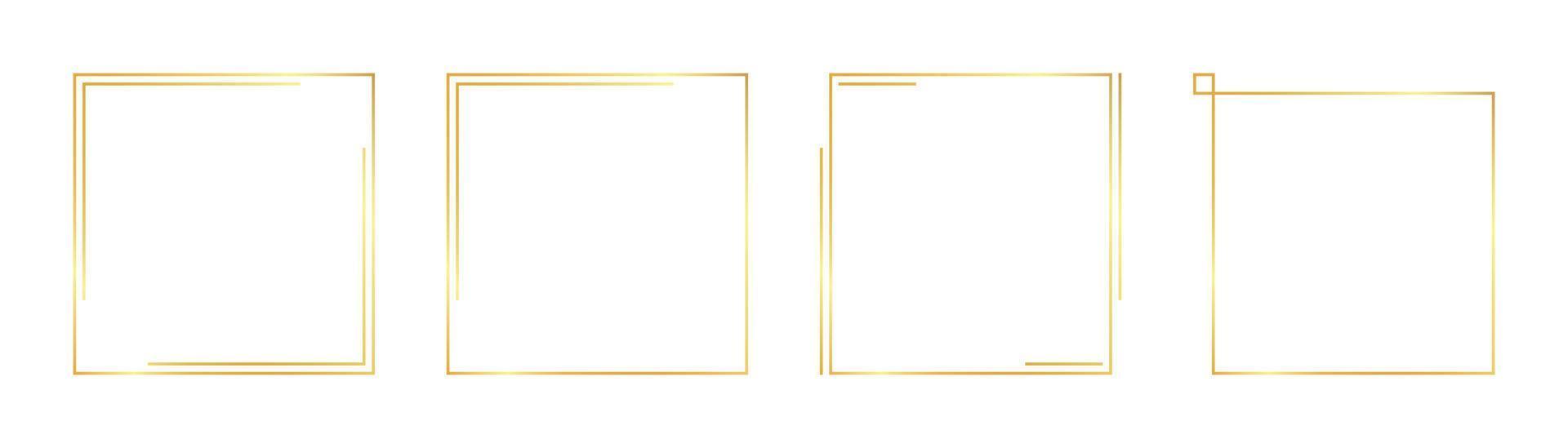 square gold frame vector