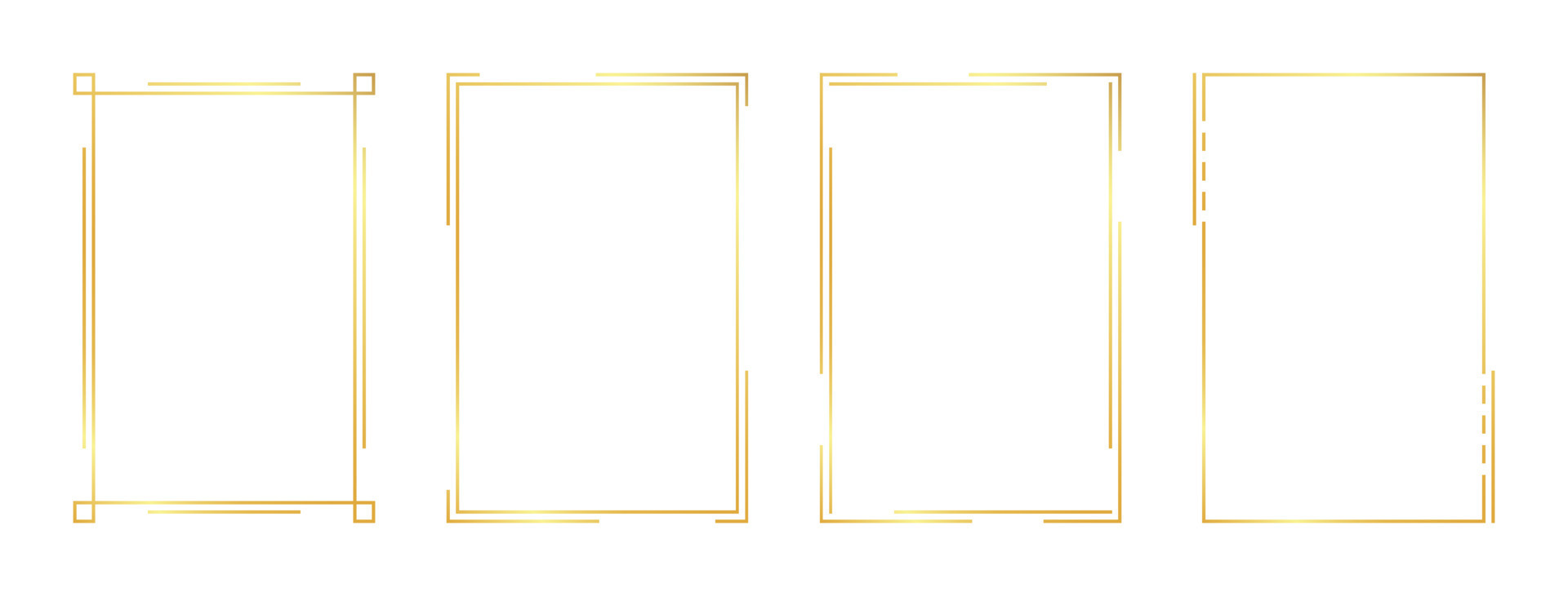 rectangle gold frame 10722810 Vector Art at Vecteezy