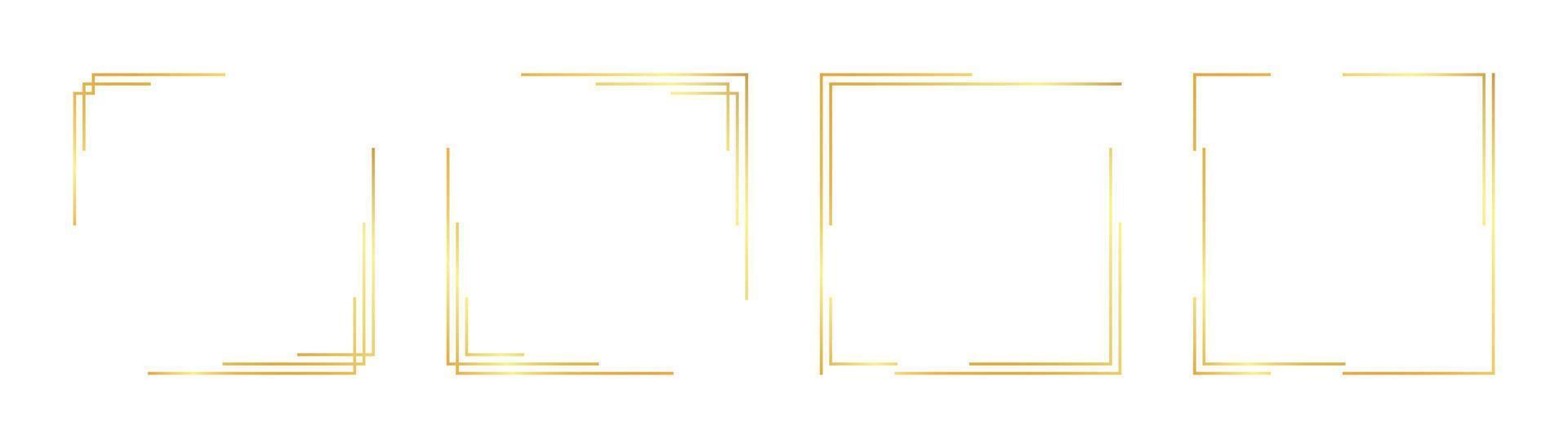 square gold frame vector