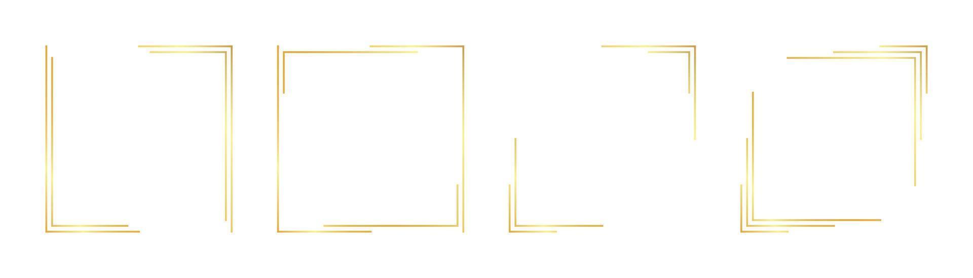 square gold frame vector