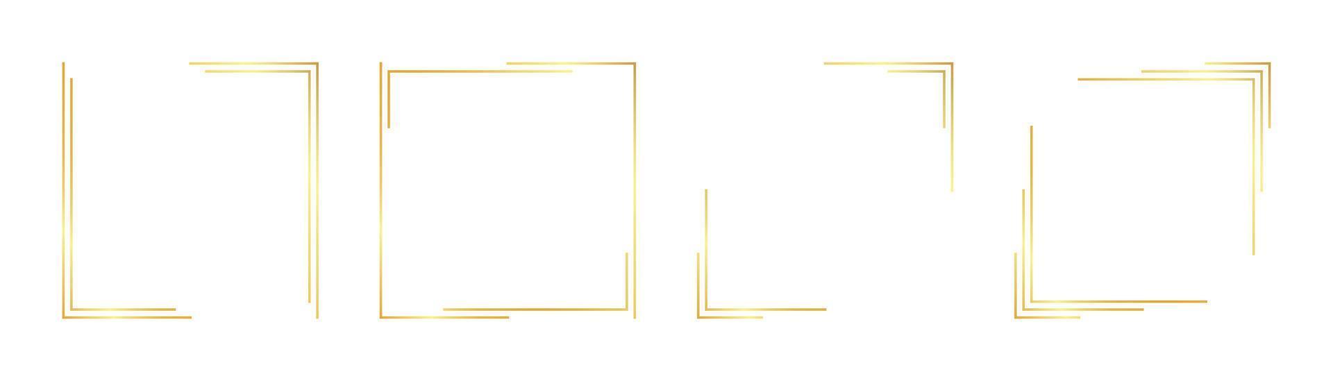 square gold frame vector